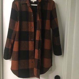 BB Dakota Eldridge Plaid Coat Cognac
